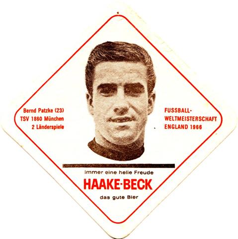 bremen hb-hb haake wm 1966 2a (raute185-bernd patzke-schwarzrot)